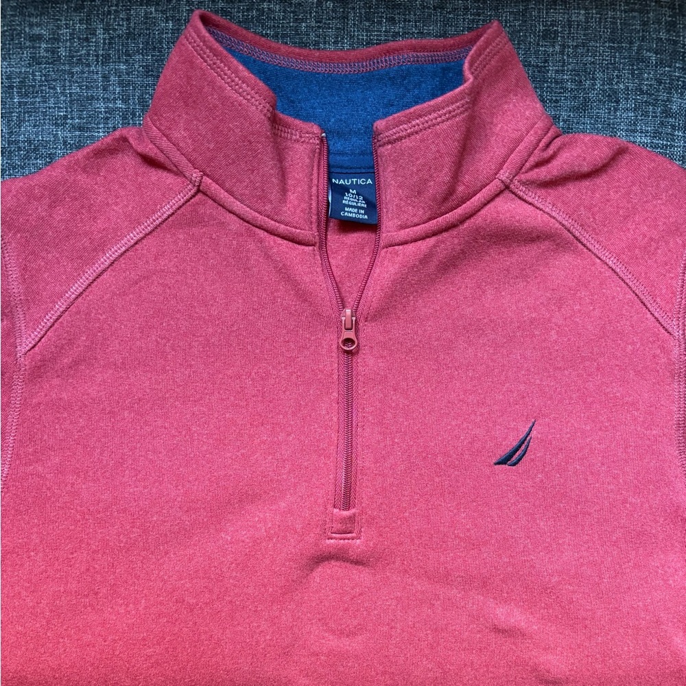 Nautica Coral Quarter-Zip Pullover